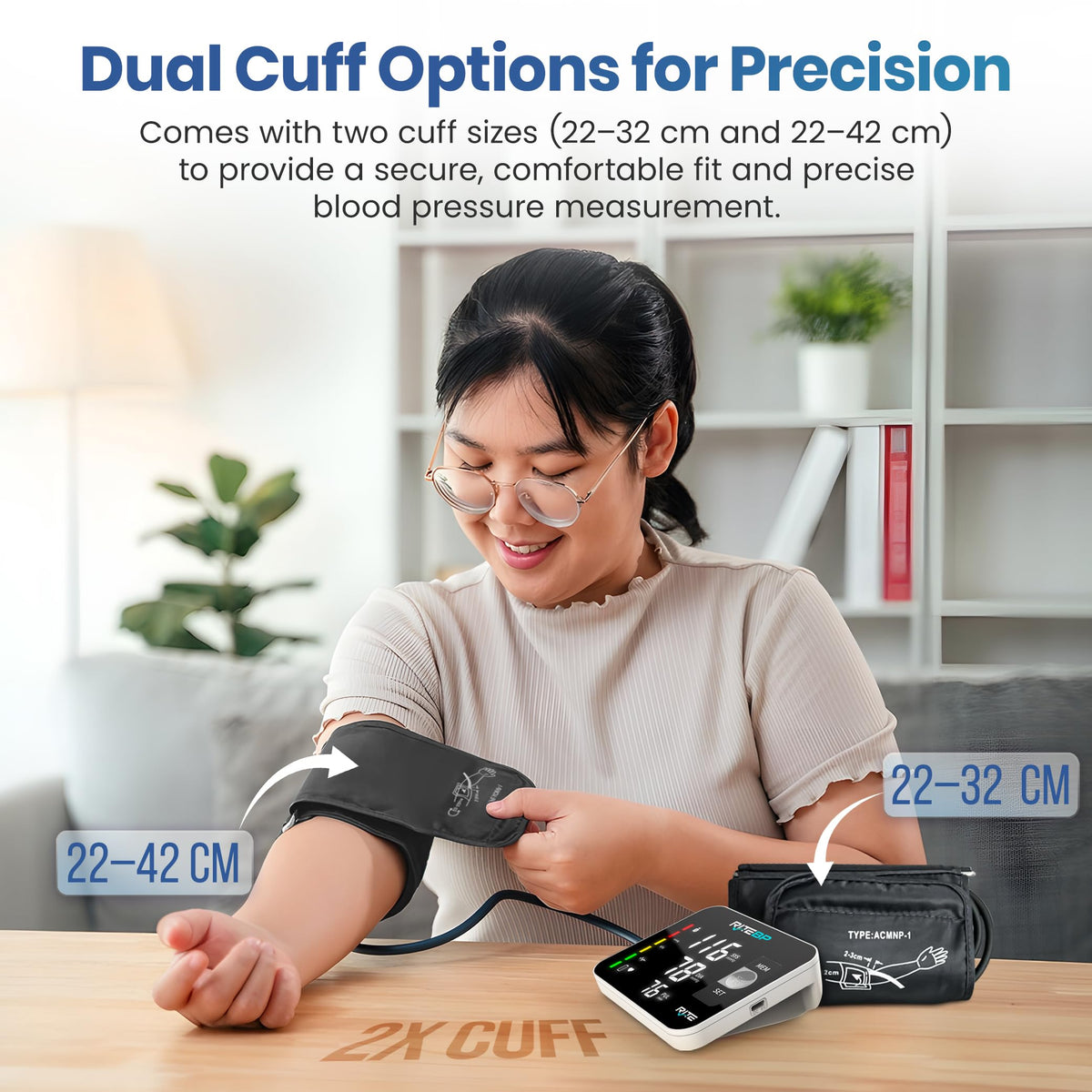 Digital Blood Pressure Monitor with 2 Large Arm Cuffs Y676371