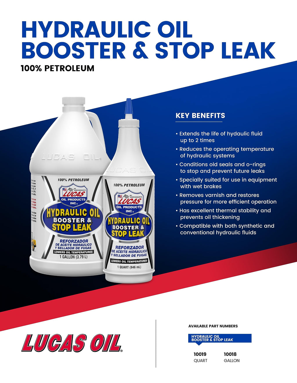 Hydraulic Oil Booster and Stop Leak 1 Quart C94972