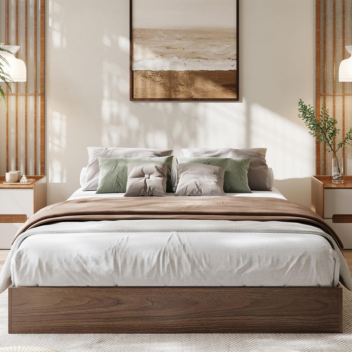 Wood Platform Bed Frame California King Y842