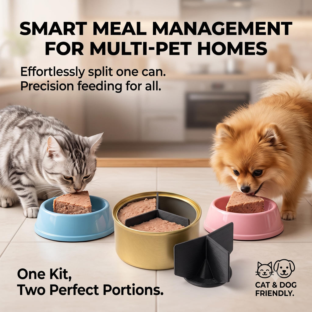 Black 2 Pack Pet Food Can Divider E3739