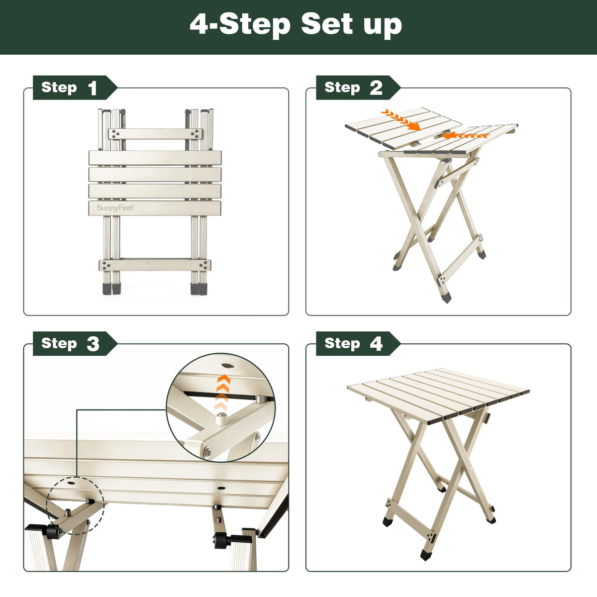Lightweight Aluminum Folding Camping Table B7174