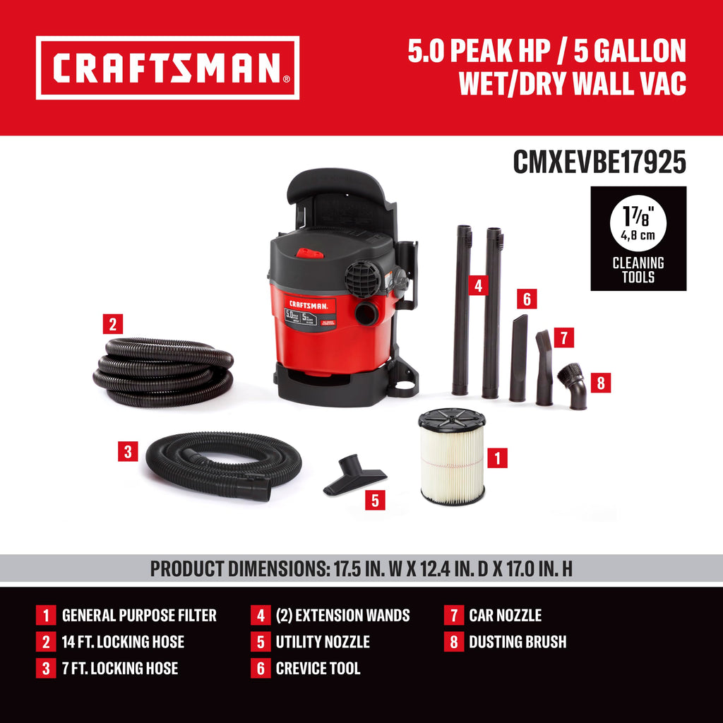 5 Gallon Wet Dry Shop Vacuum I809075