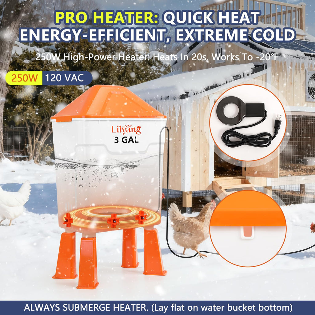 Heated Chicken Waterer 3 Gallon K2609