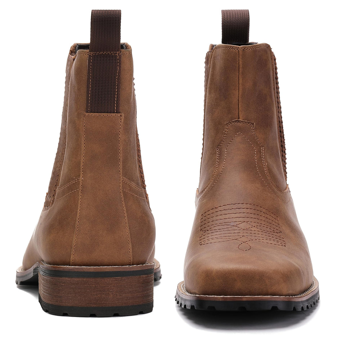 Cowboy Boots for Men Embroidery Square Toe O966046