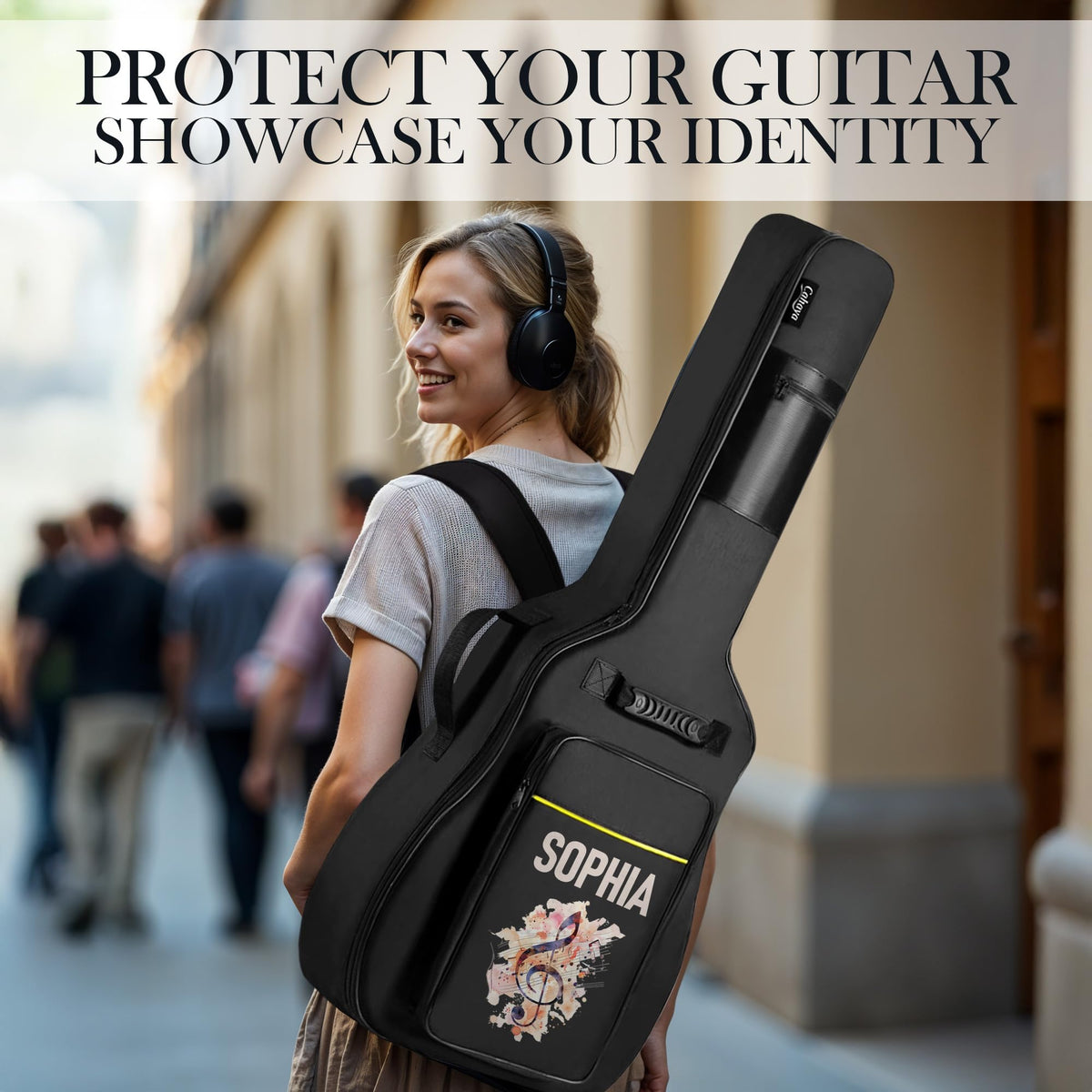 Soft Water Resistant Padded Guitar Gig Bag with Shoulder Straps and Pockets O1989