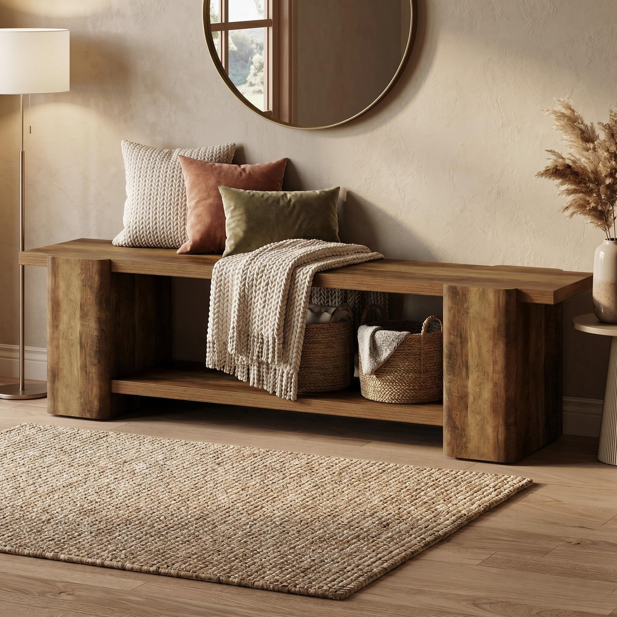 Brown Storage Bench K740