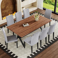 9 Piece Dining Table Set with Splicing Wood Top S77399