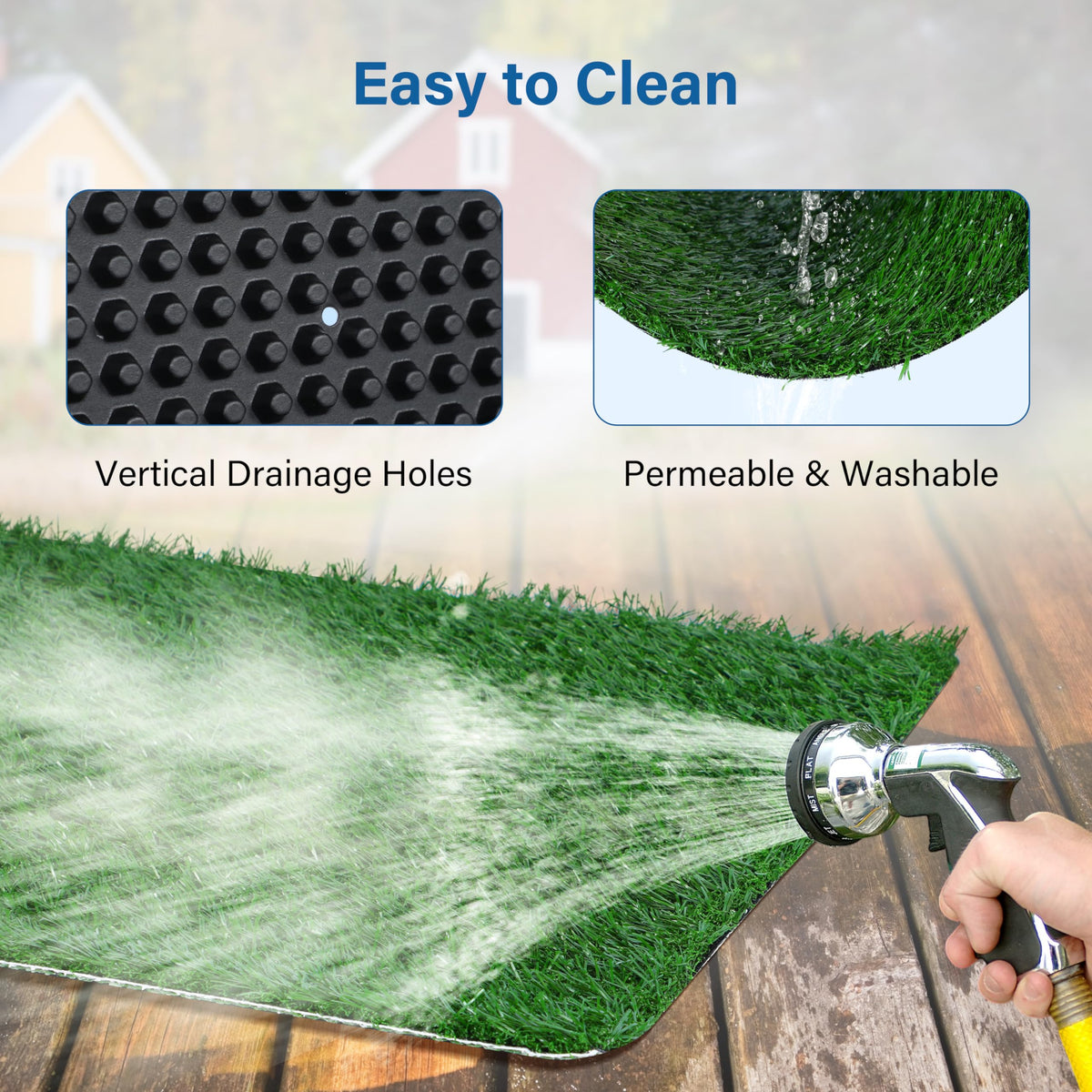 20"x25" Artificial Grass Dog Potty Pad with Tray L29620