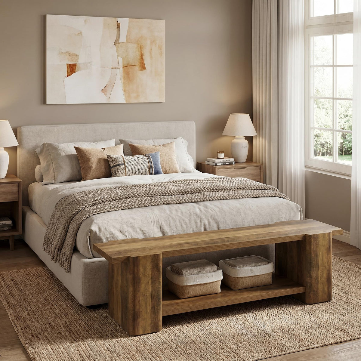 Brown Storage Bench K740