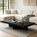 Large Square Solid Wood Natural Rustic Coffee Table I71676