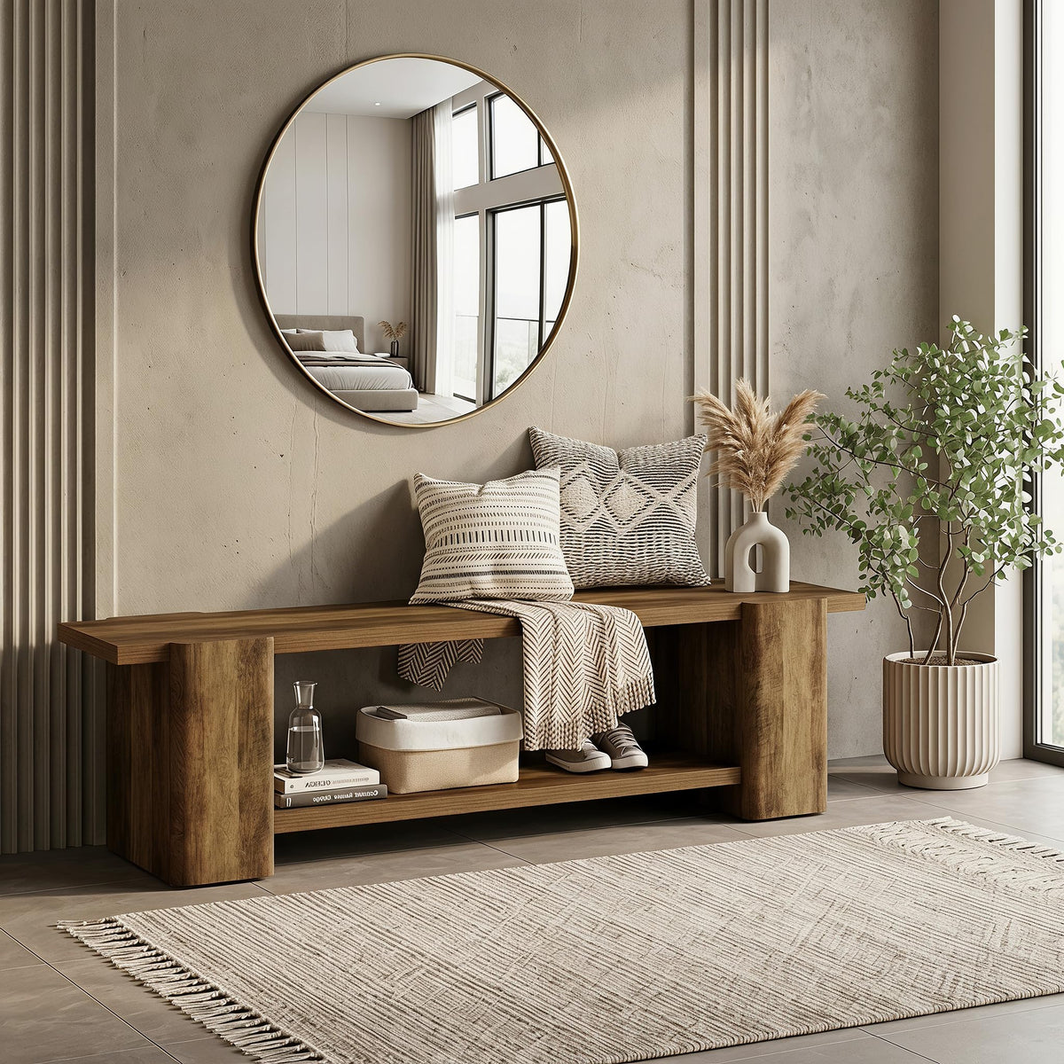 Brown Storage Bench K740