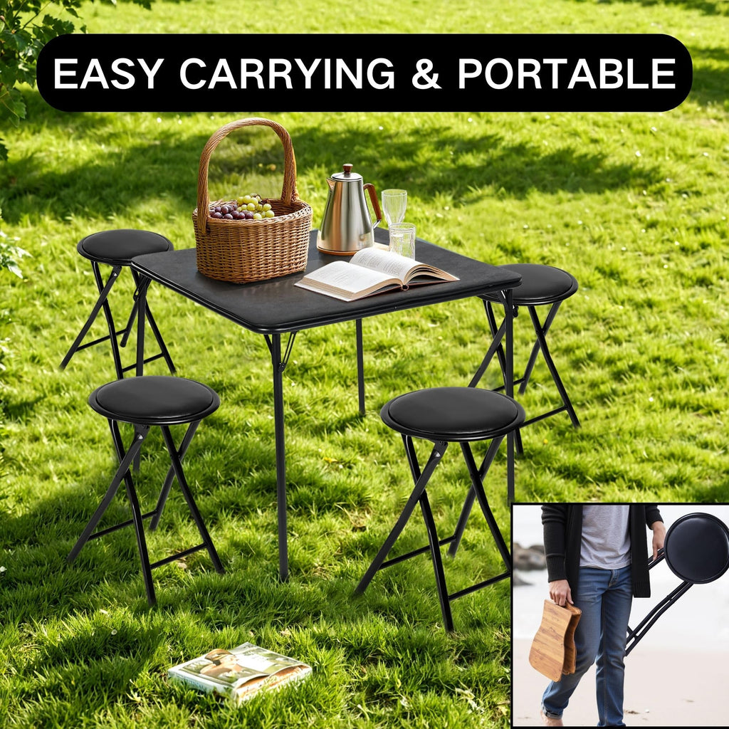 18-Inch Backless Folding Stools Set of 4 M40696