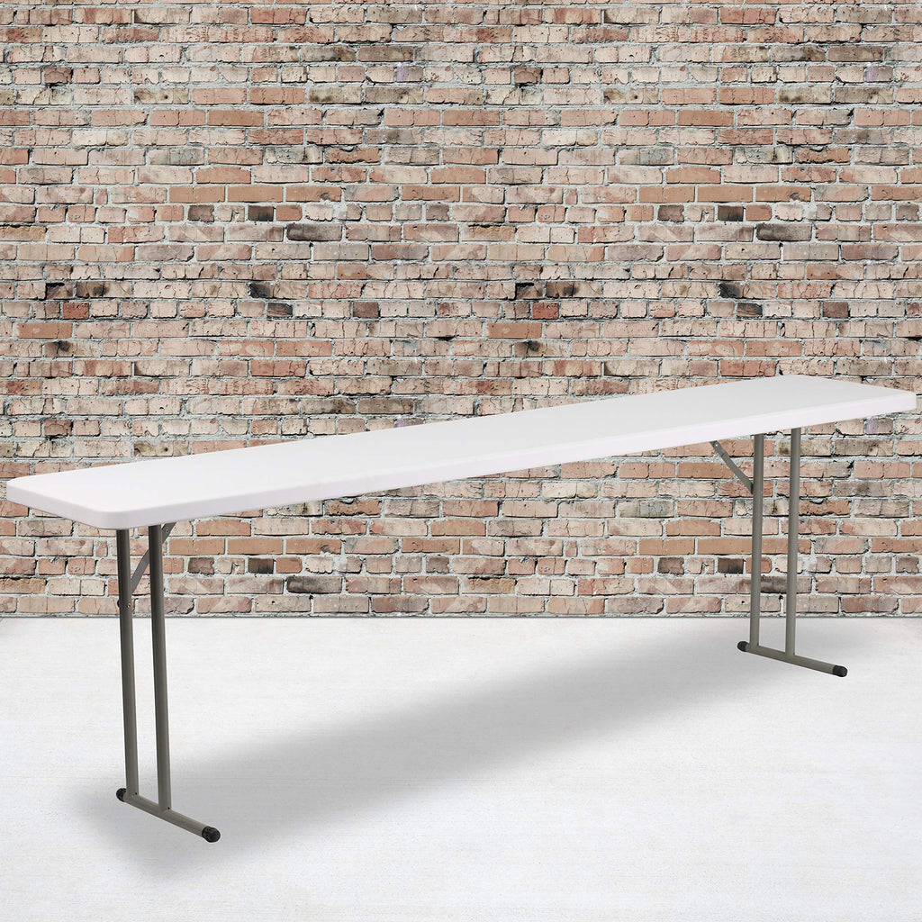8-Foot White Plastic Folding Training Table Z8992