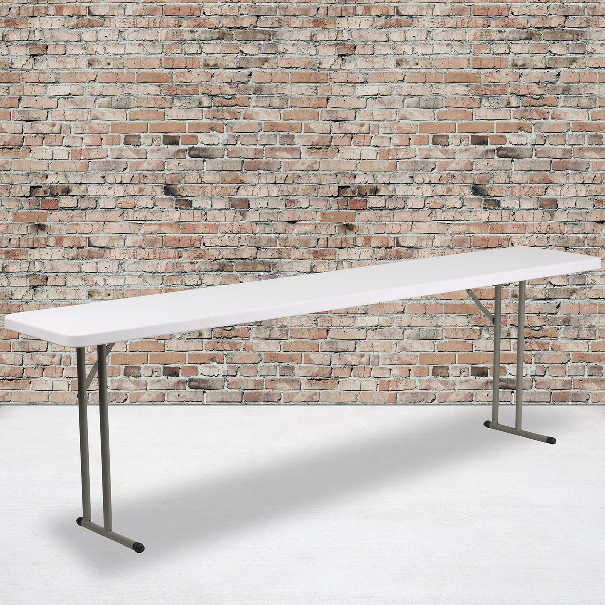 8-Foot White Plastic Folding Training Table Z8992